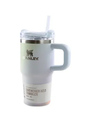 Produktbild von STANLEY Quencher H2.O FlowState Becherdeckel – 400ml, Milchweiß, Auslaufsicher, Mit Metall-Logo, Für Heiße & Kalte Getränke