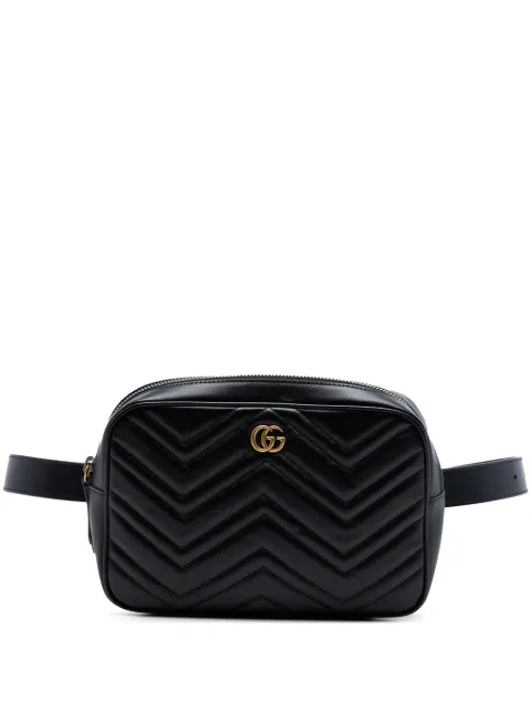 Gucci Pre-Owned 2016-2025 GG Marmont Square Matelasse Leather belt bag
