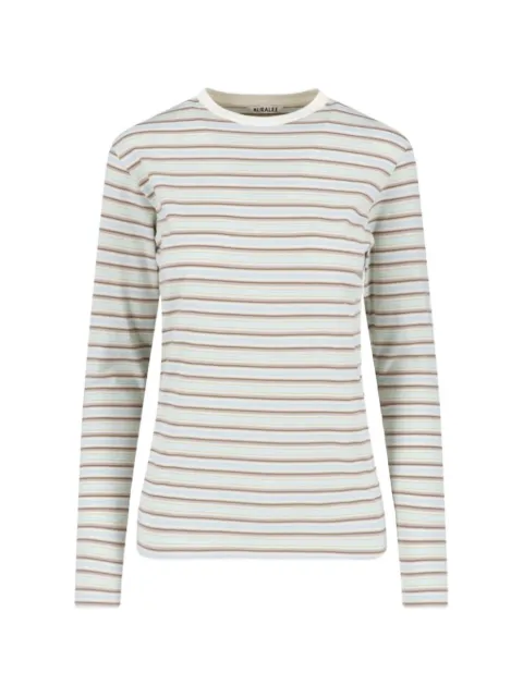 Auralee striped long-sleeve T-shirt