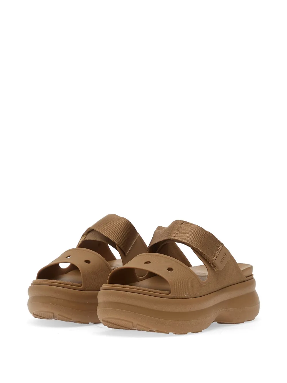 Crocs Soho Two Platform Touch-strap Sandals In Brown