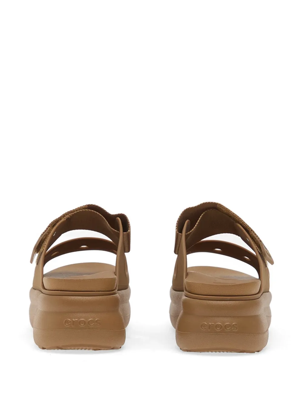 Crocs Soho Two Platform Touch-strap Sandals In Brown