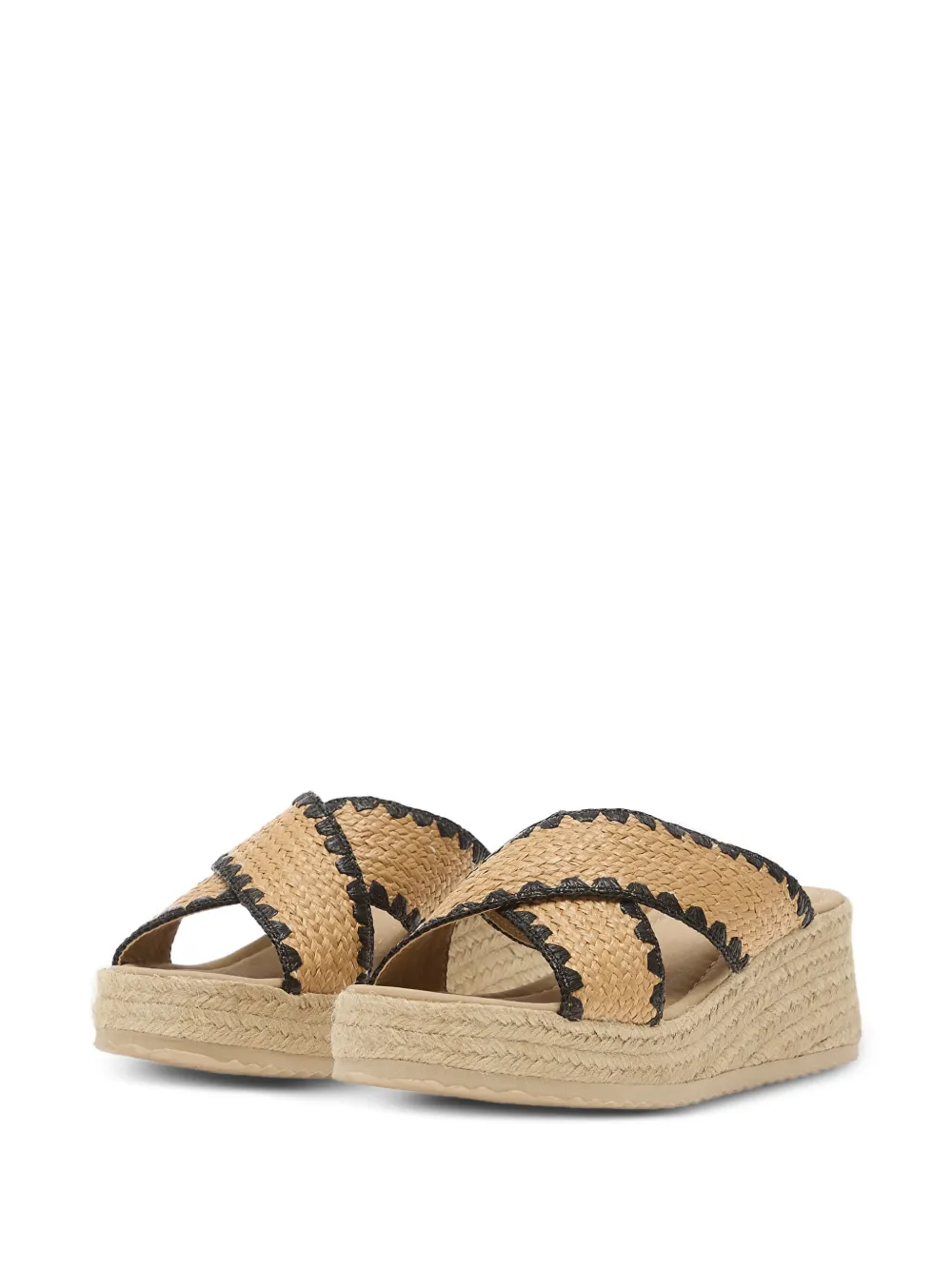 Geox Alemeria crossover-strap platform sandals Beige