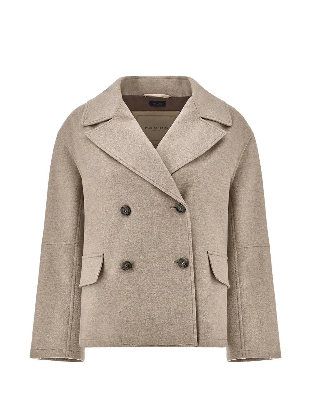 Paul & Shark double-breasted cashmere peacoat - Neutrals