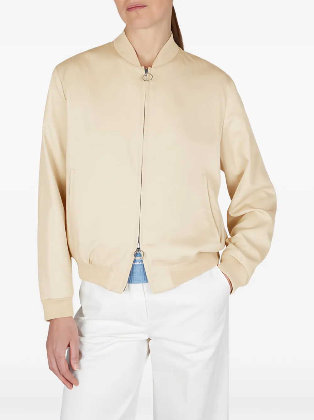 Paul & Shark Zijden bomberjack Beige