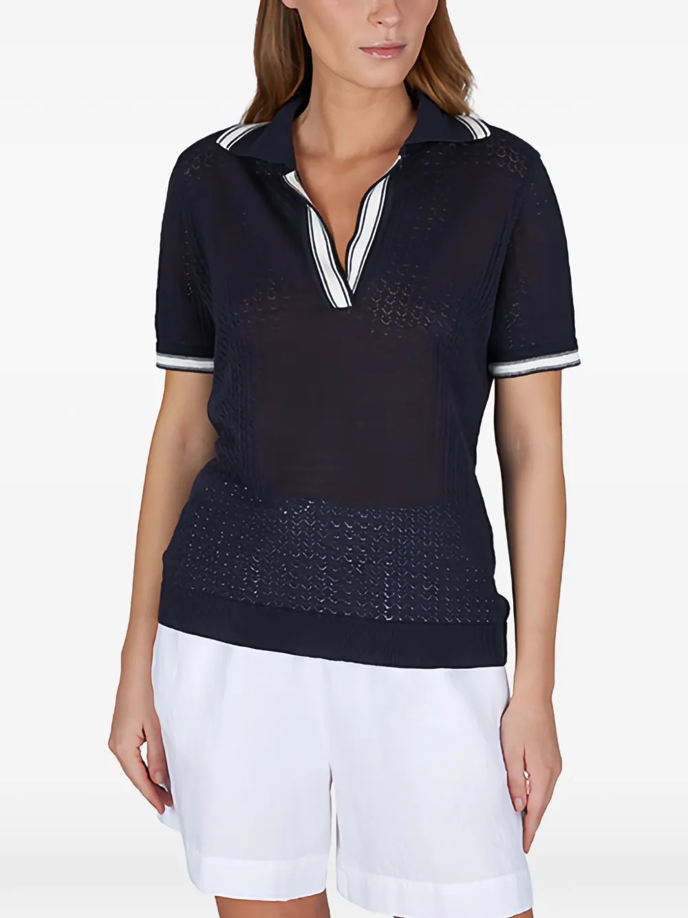 Paul & Shark Opengebreide top Blauw