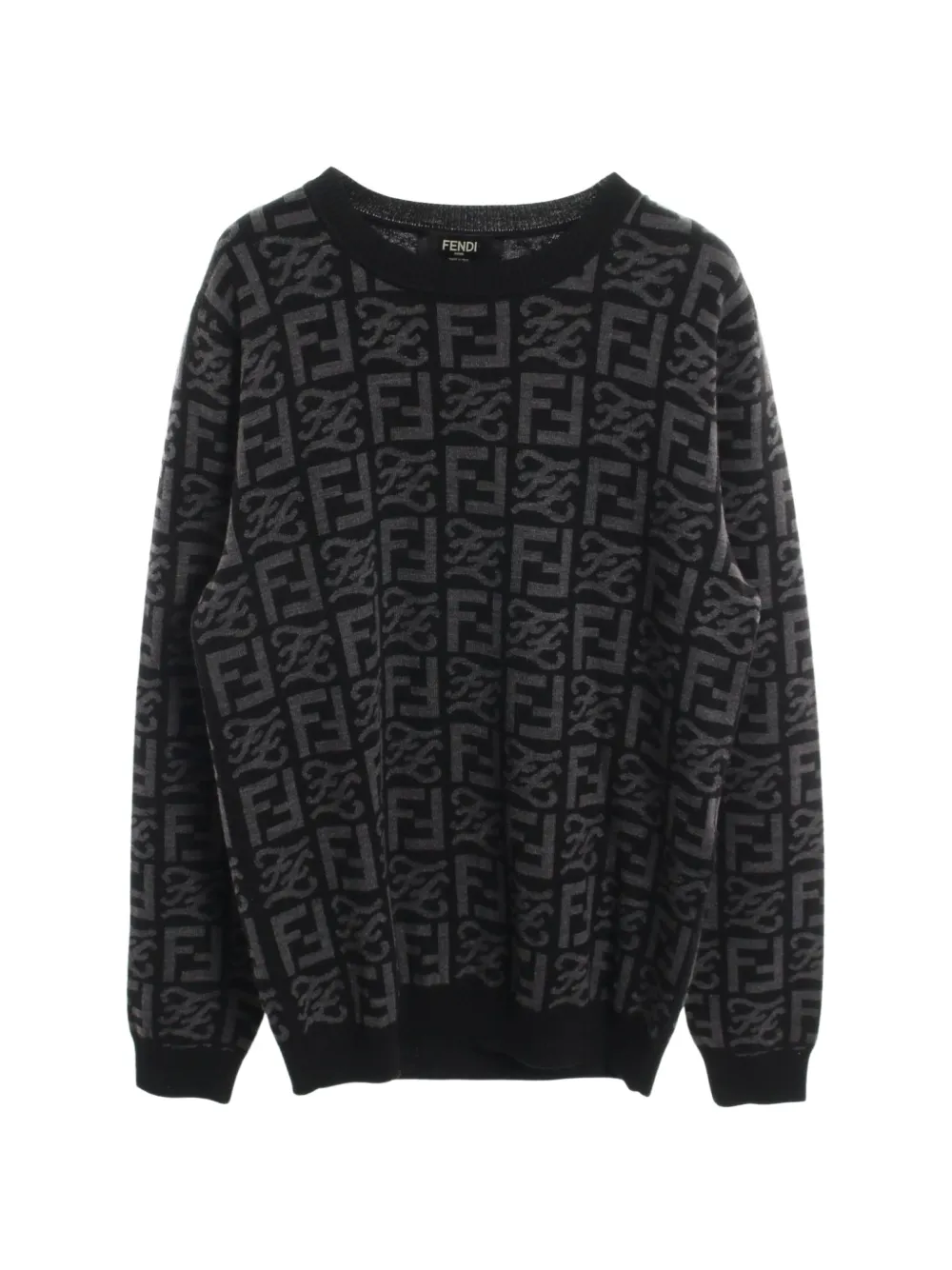 Fendi Pre-Owned 2010s FF logo sweater - Black