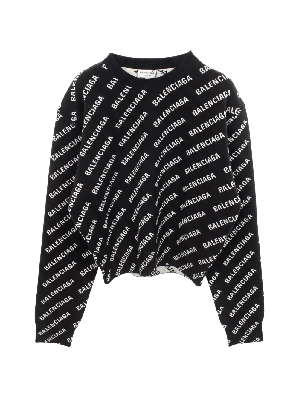 Balenciaga Pre-Owned Maglione girocollo con logo - Nero