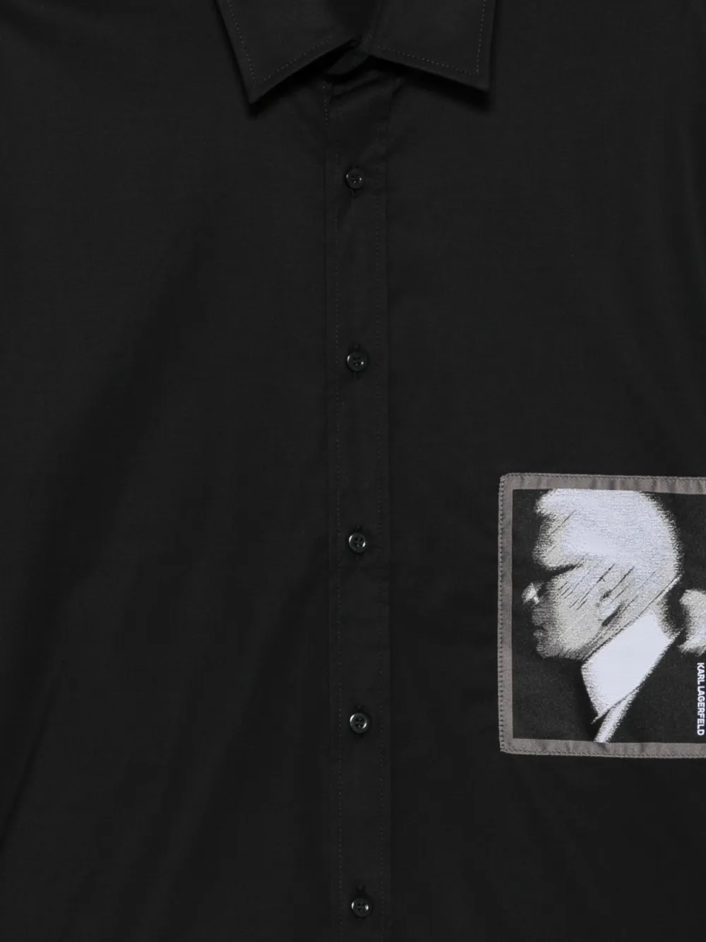 Karl Lagerfeld Overhemd met grafische print Zwart