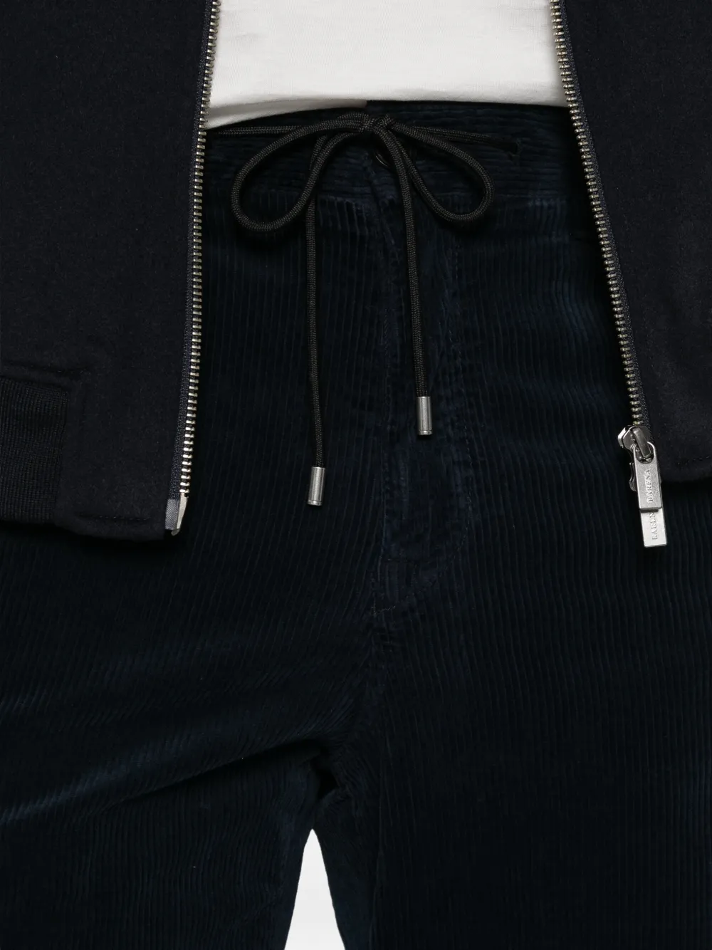 Karl Lagerfeld corduroy drawstring-waist trousers Blauw