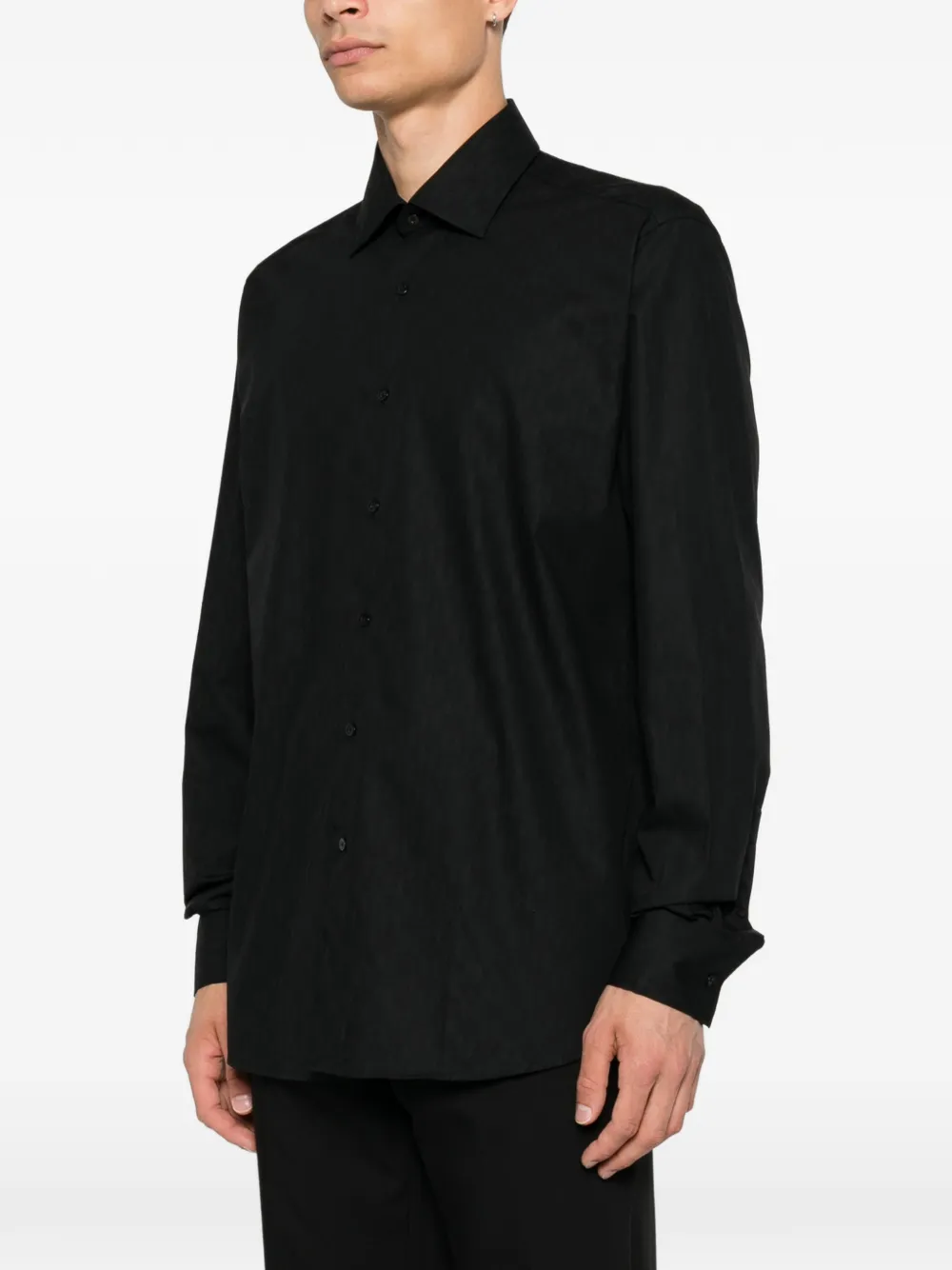 Karl Lagerfeld Modern-fit overhemd Zwart