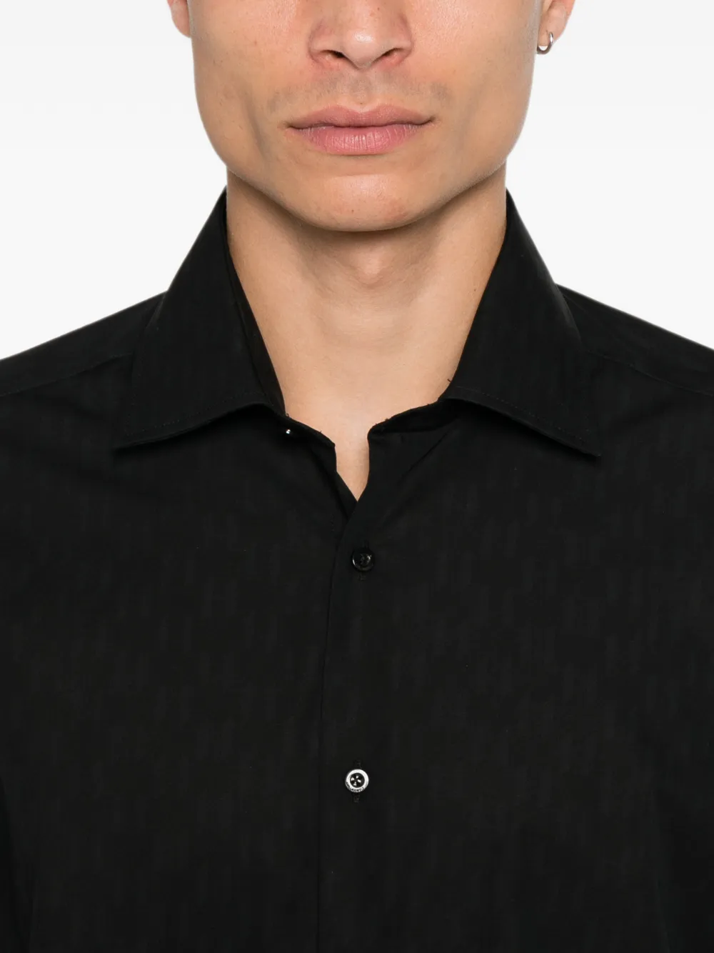 Karl Lagerfeld Modern-fit overhemd Zwart
