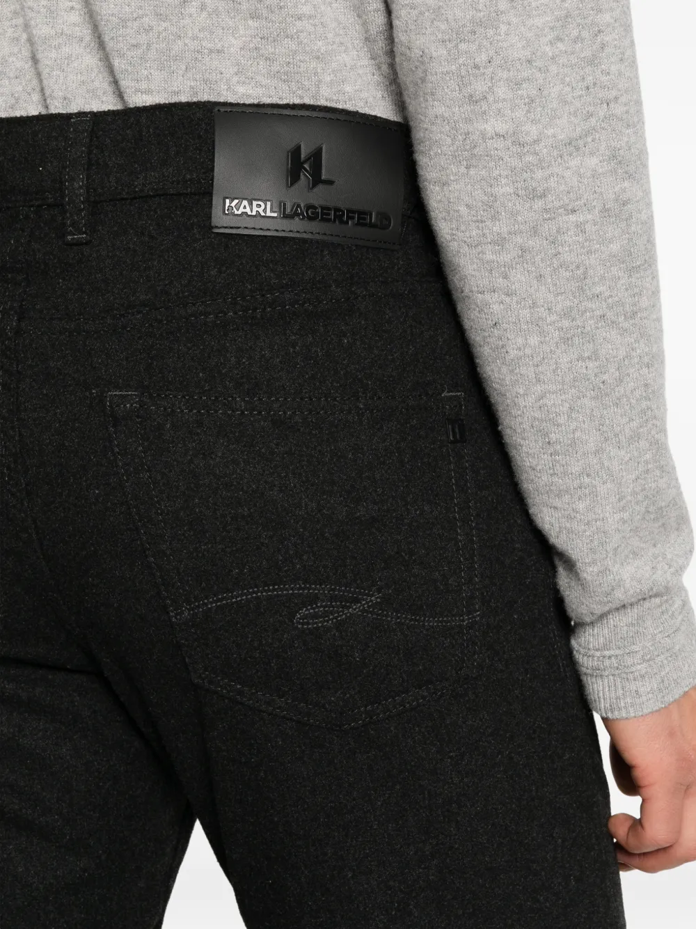 Karl Lagerfeld KL-Jim five-pocket trousers Zwart