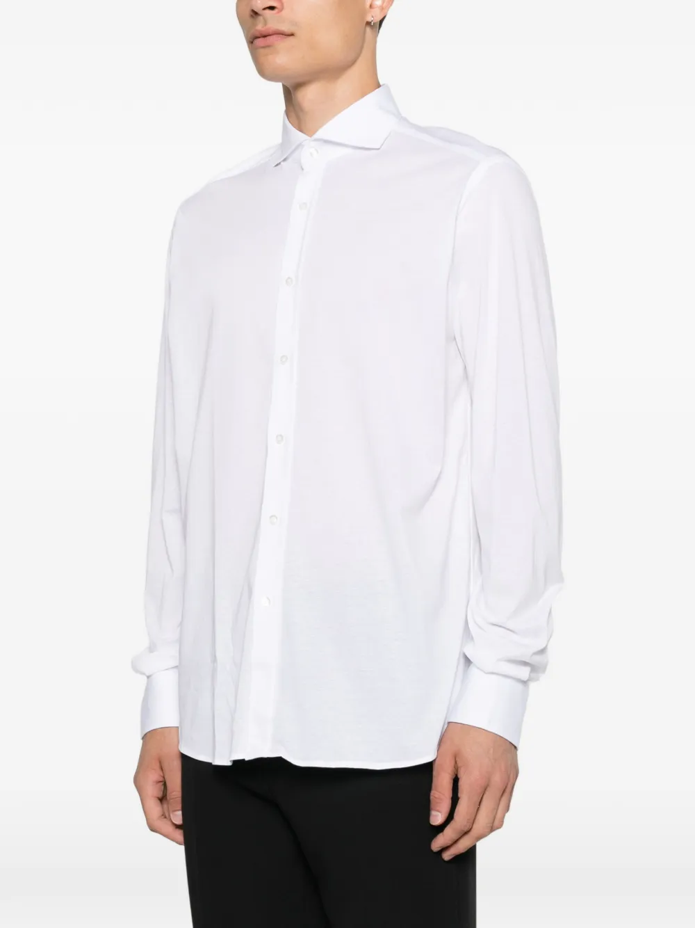 Karl Lagerfeld Modern Fit overhemd met knoopsluiting Wit