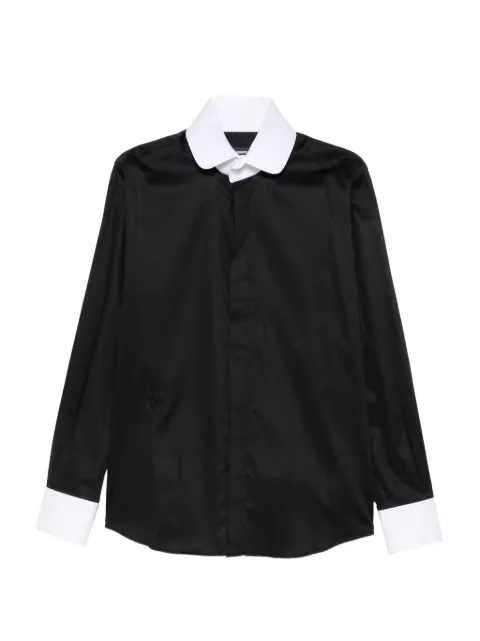 Karl Lagerfeld contrast-collar concealed-fastening shirt