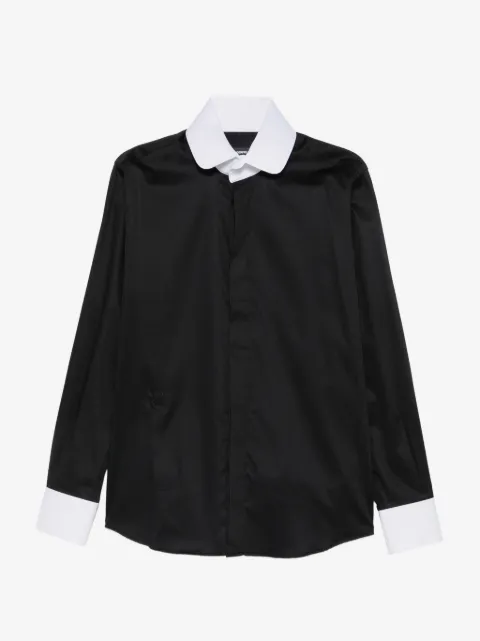 Karl Lagerfeld camisa con cierre oculto y cuello en contraste