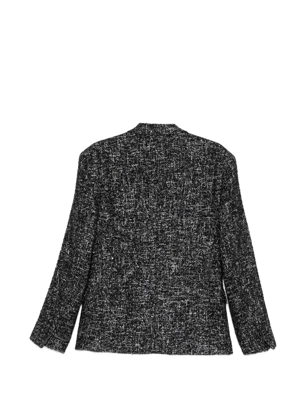 Karl Lagerfeld Tweed blazer met glitters Zwart