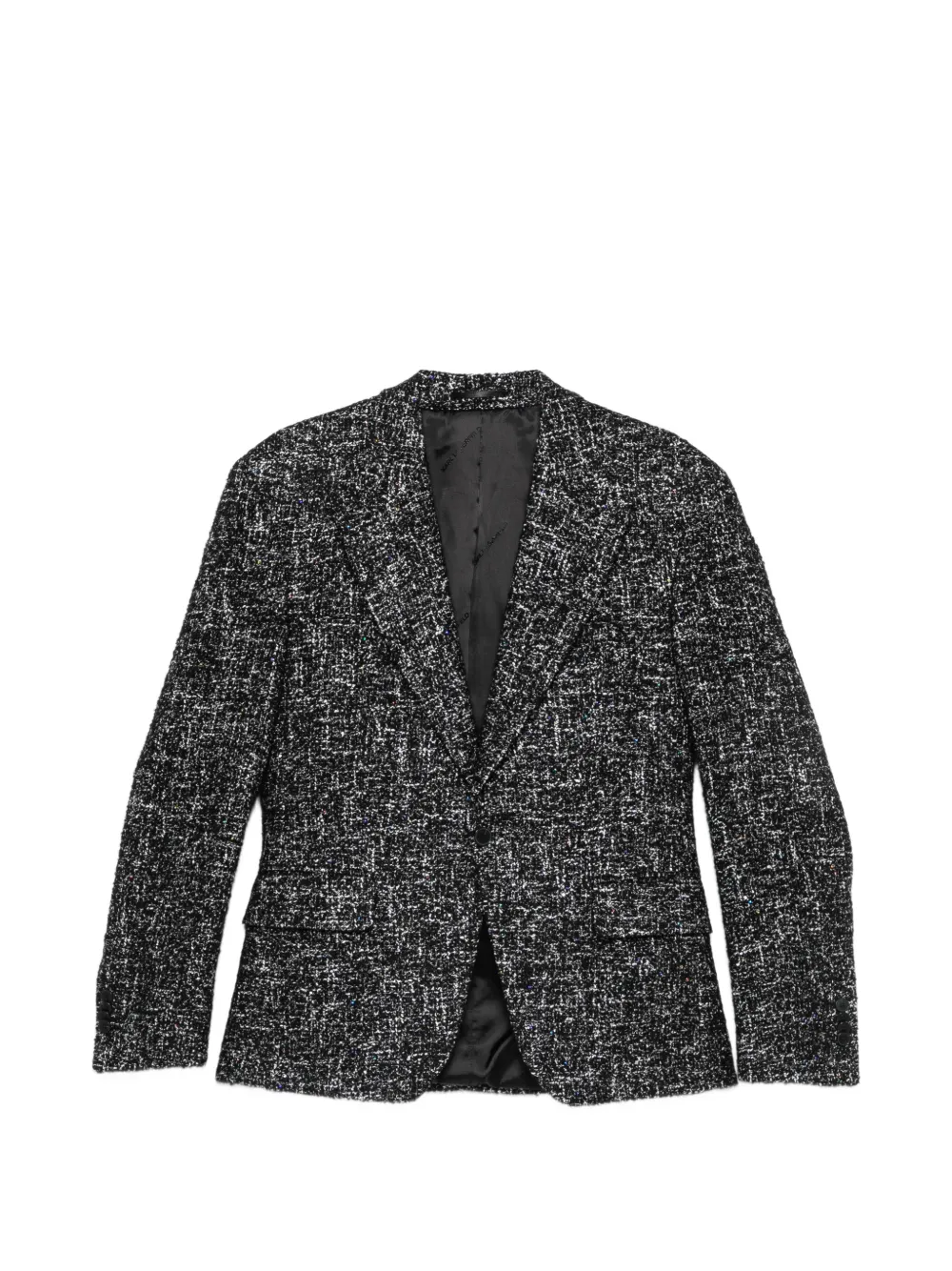 Karl Lagerfeld glitter-effect tweed blazer - Nero