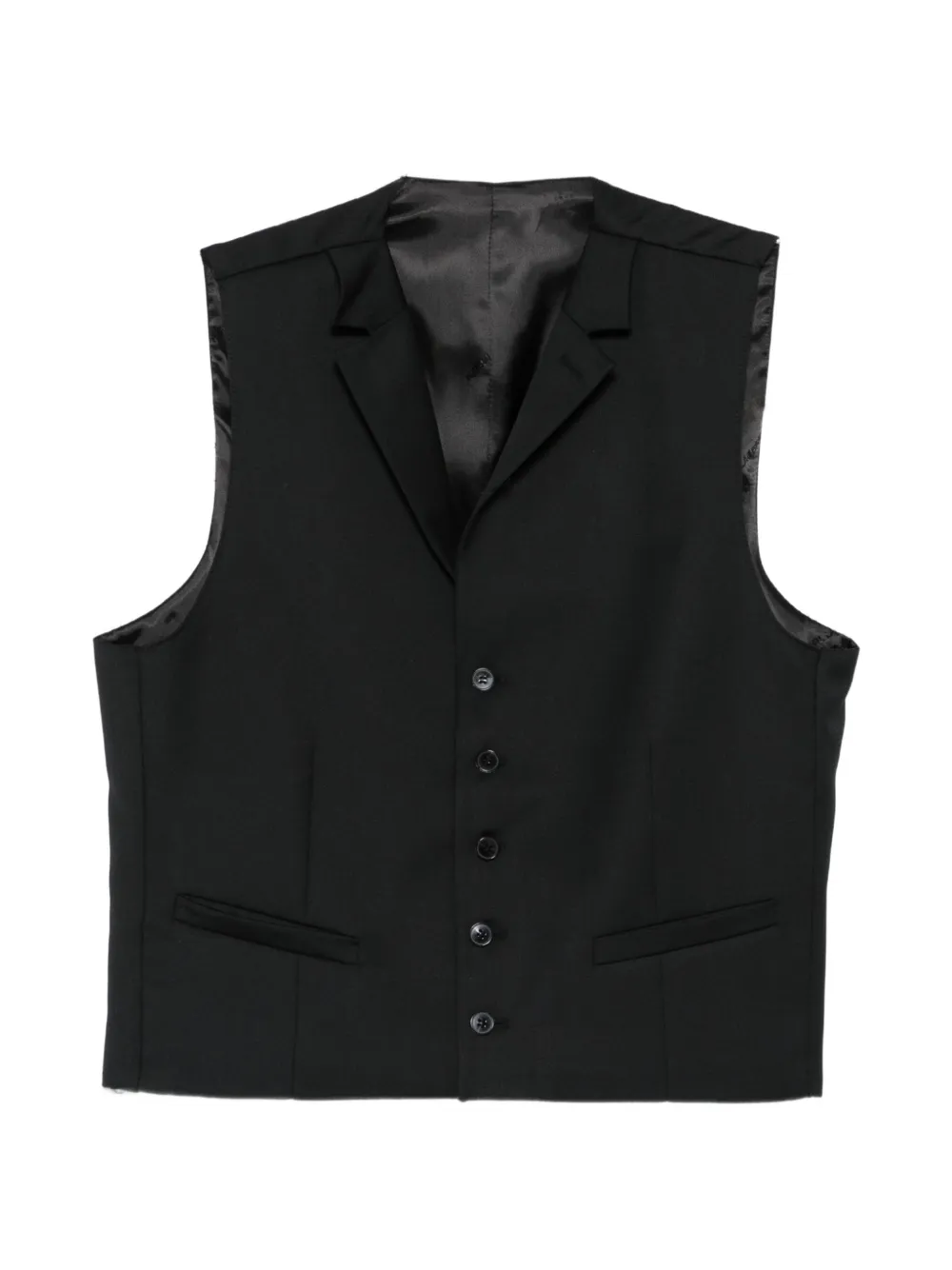 Karl Lagerfeld notch-lapel button-up waistcoat