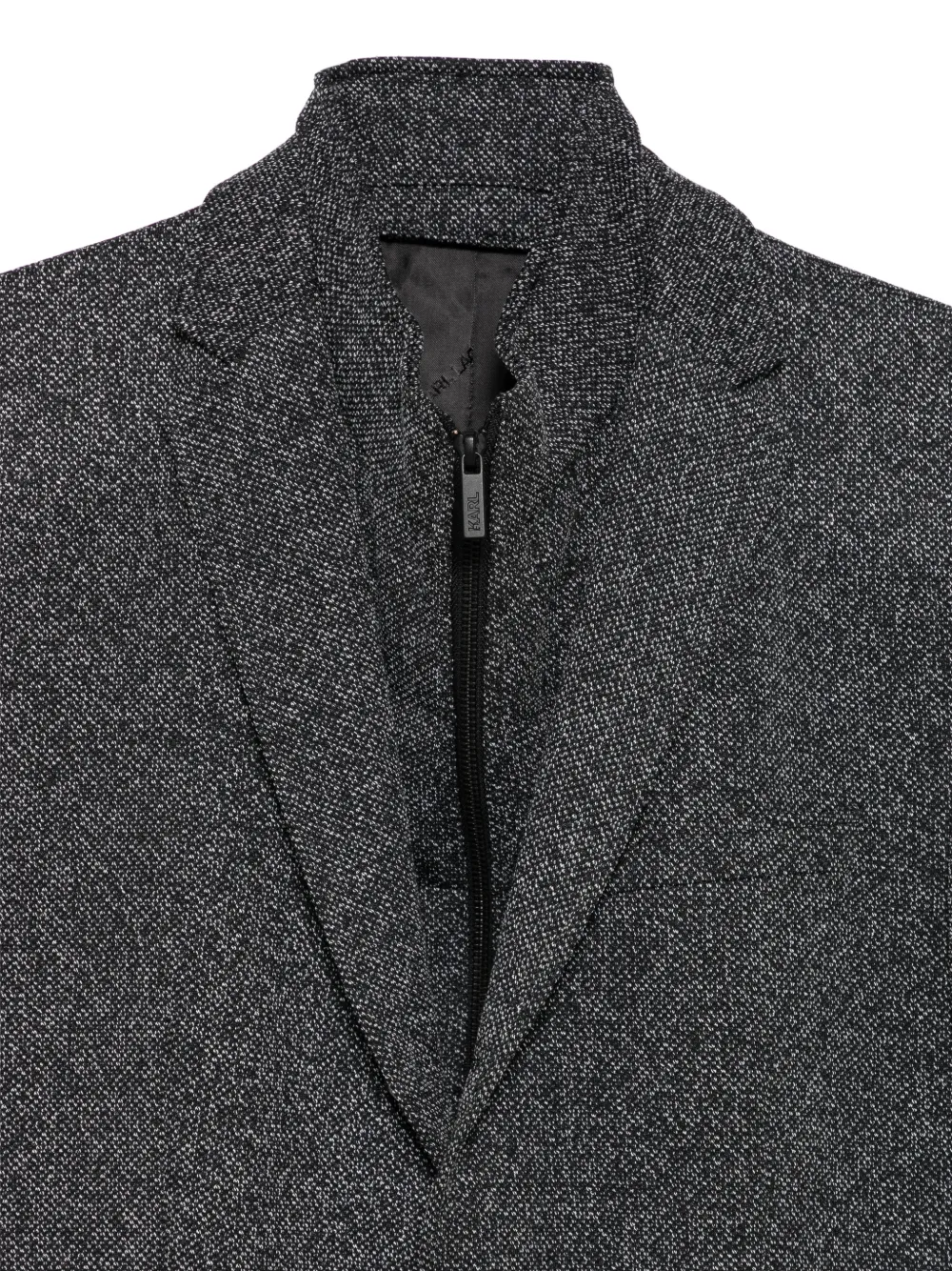 Karl Lagerfeld layered-design textured-finish blazer Zwart