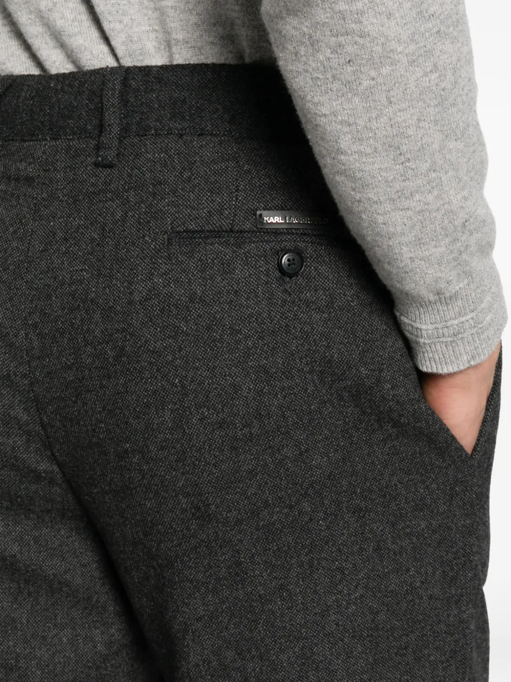 Karl Lagerfeld KL-Clifford pleated trousers Grijs