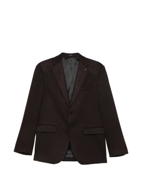 Karl Lagerfeld monogram-pattern notched-lapel blazer