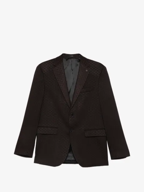 Karl Lagerfeld monogram-pattern notched-lapel blazer