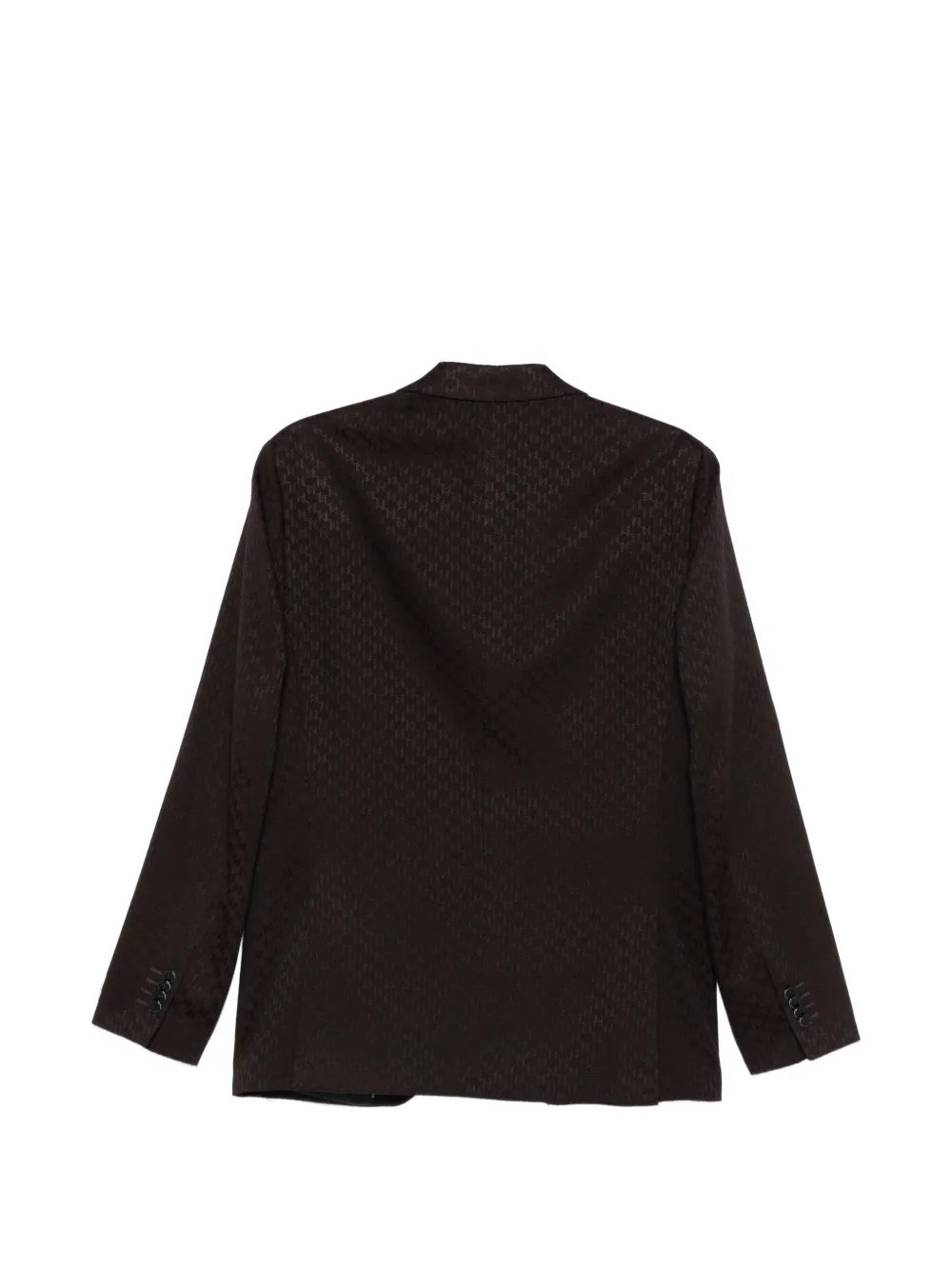 Karl Lagerfeld monogram-pattern notched-lapel blazer Bruin