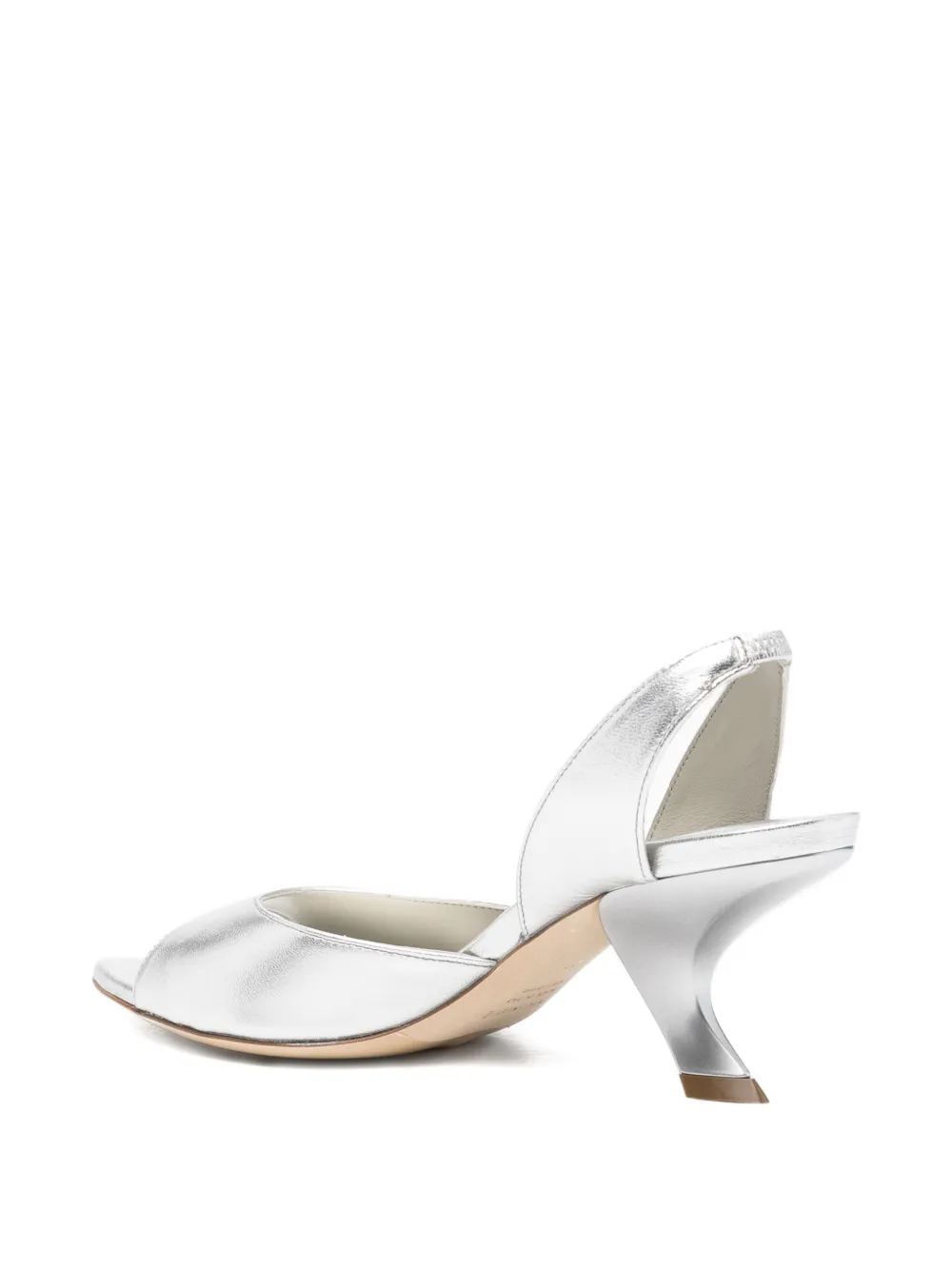 Vic Matie Slingback sandalen met metallic-effect Zilver