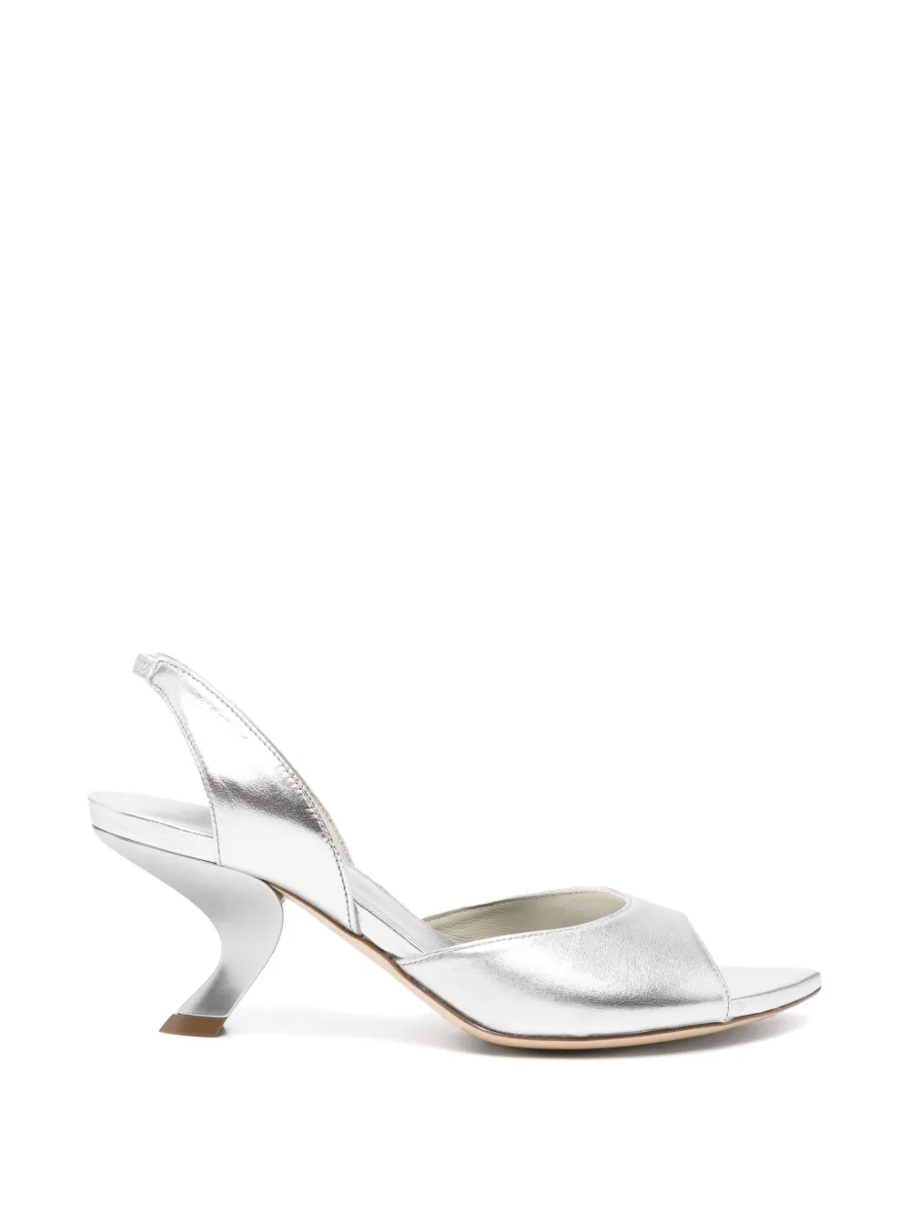 Vic Matie metallic-effect slingback sandals - Argento