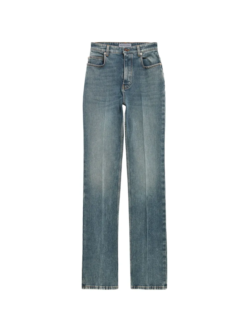 Balenciaga pressed-crease jeans - Blu
