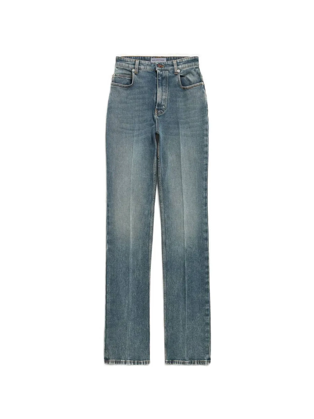 Balenciaga pressed-crease jeans - Blu