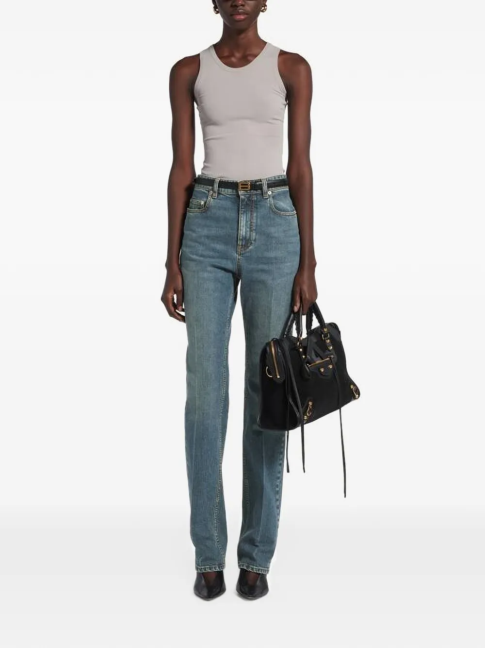 Balenciaga High-waist slim-fit jeans Blauw