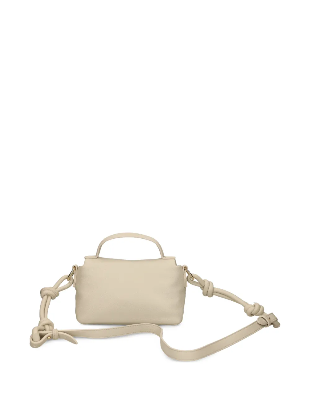 Love Moschino Crossbodytas met geknoopt bandje en logoplakkaat Beige