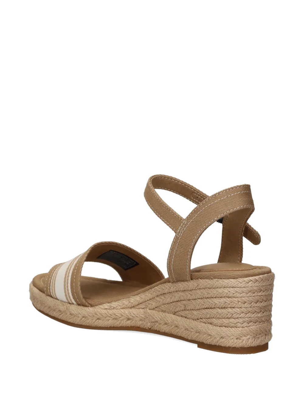 Tommy Hilfiger logo-strap wedge espadrilles Beige