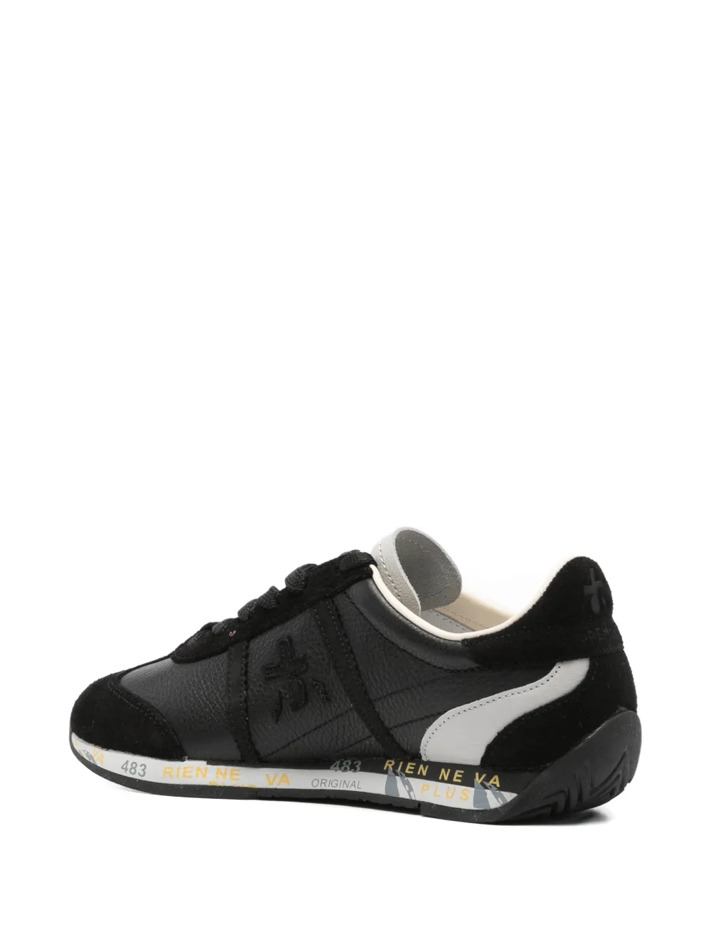 Premiata JackyX logo-patch sneakers Zwart