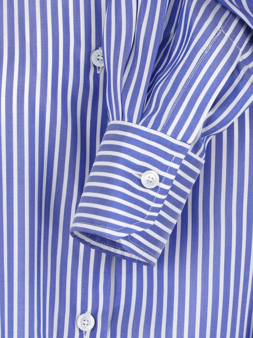 Kiton Overhemd met geborduurd logo Blauw