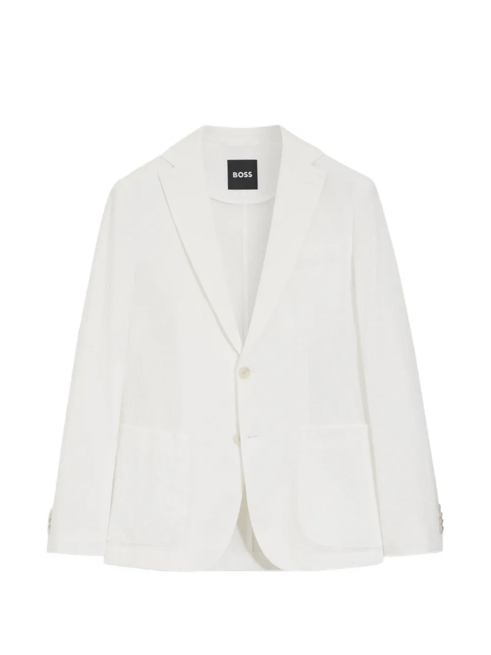 BOSS Blazer met enkele rij knopen Wit
