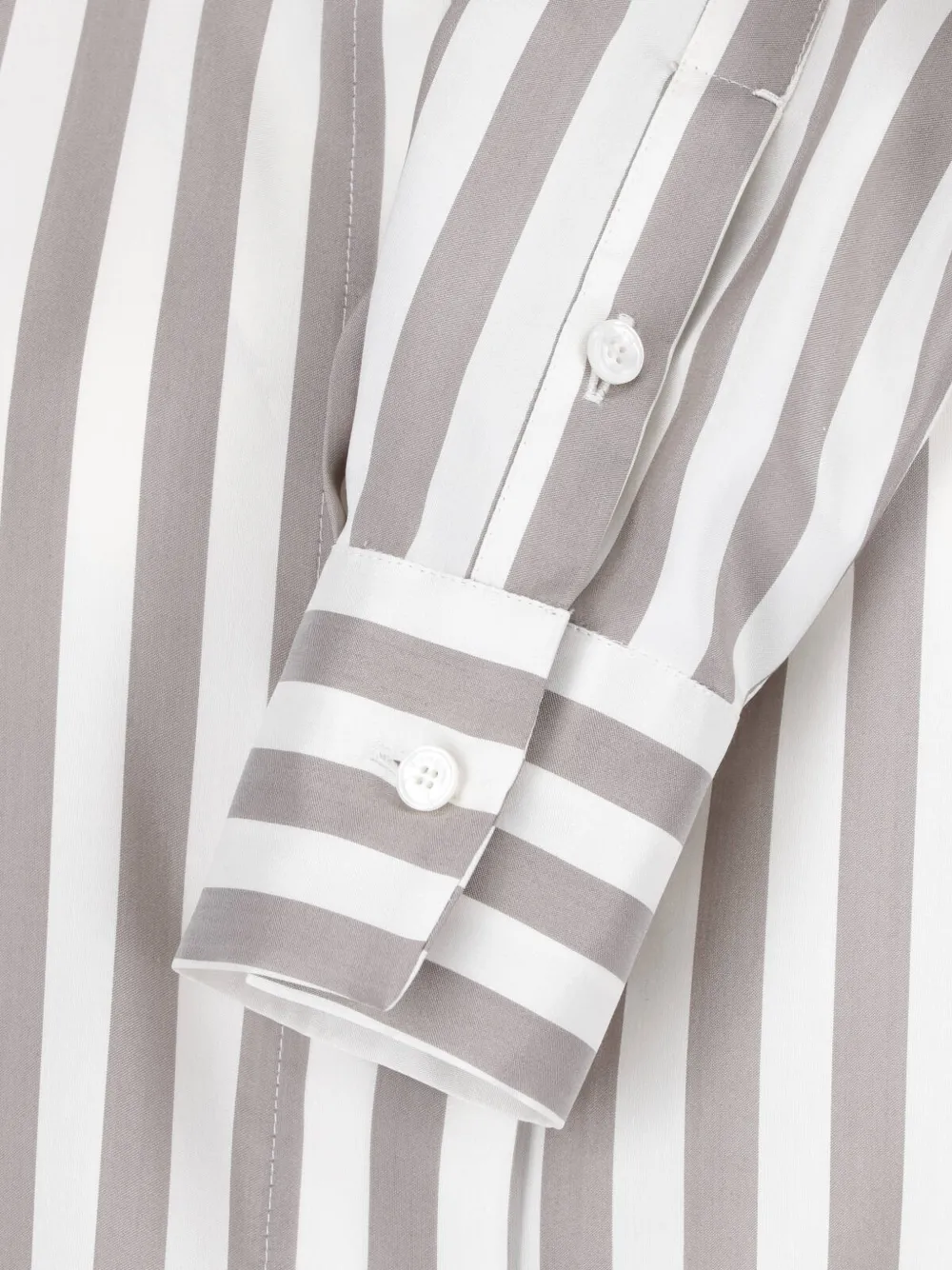 Kiton Gestreepte blouse met strik Beige