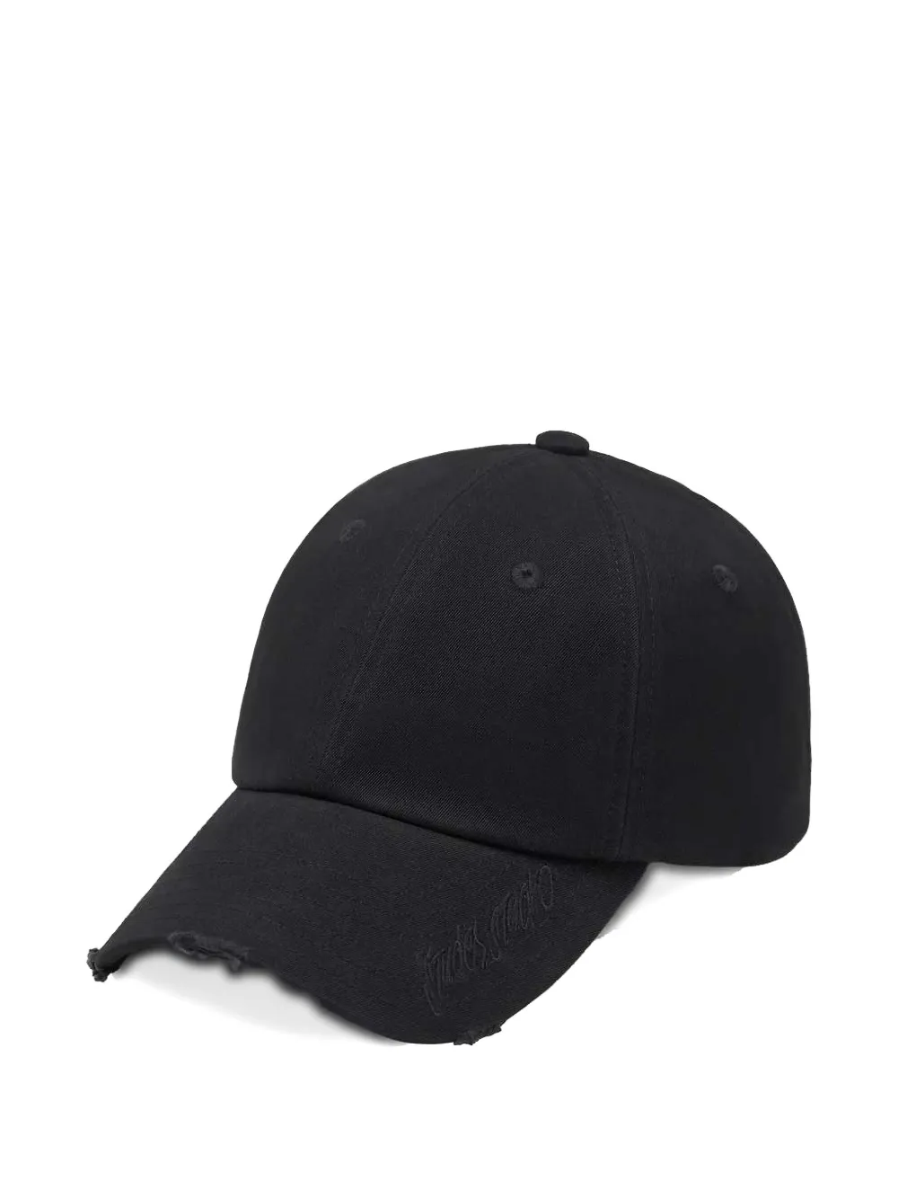 Études Studio distressed embroidered baseball cap - Nero