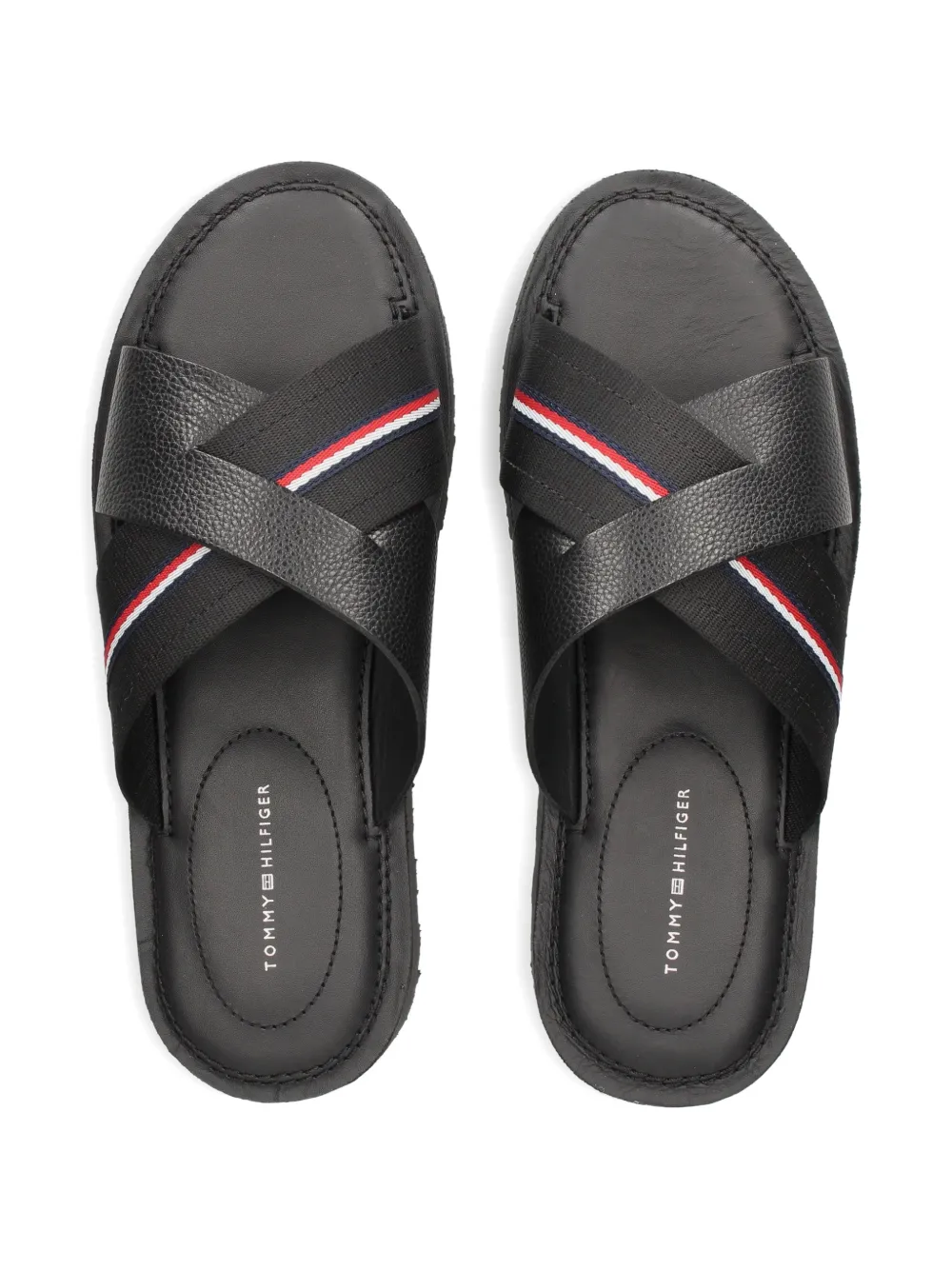 Tommy Hilfiger criss-cross strap sandals Zwart