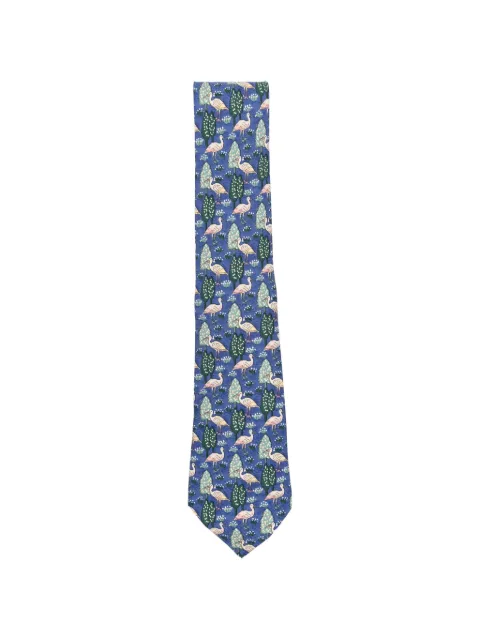 Hermès Pre-Owned 2000s bird-print silk tie
