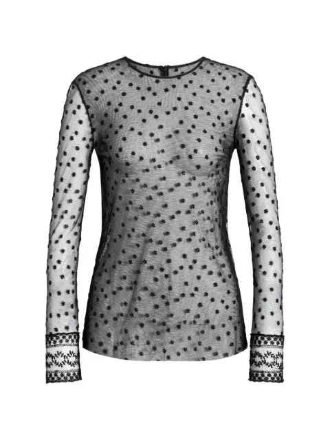 Alberta Ferretti top lunares de malla