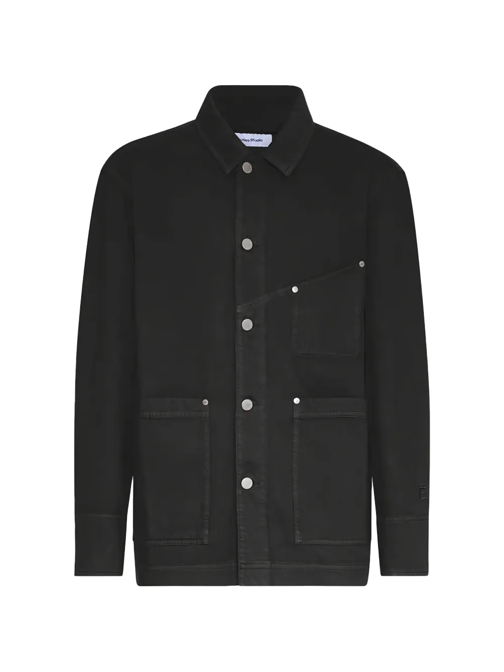Etudes Studio Worker Rivet-detailed Patch-pocket Jacket In Black