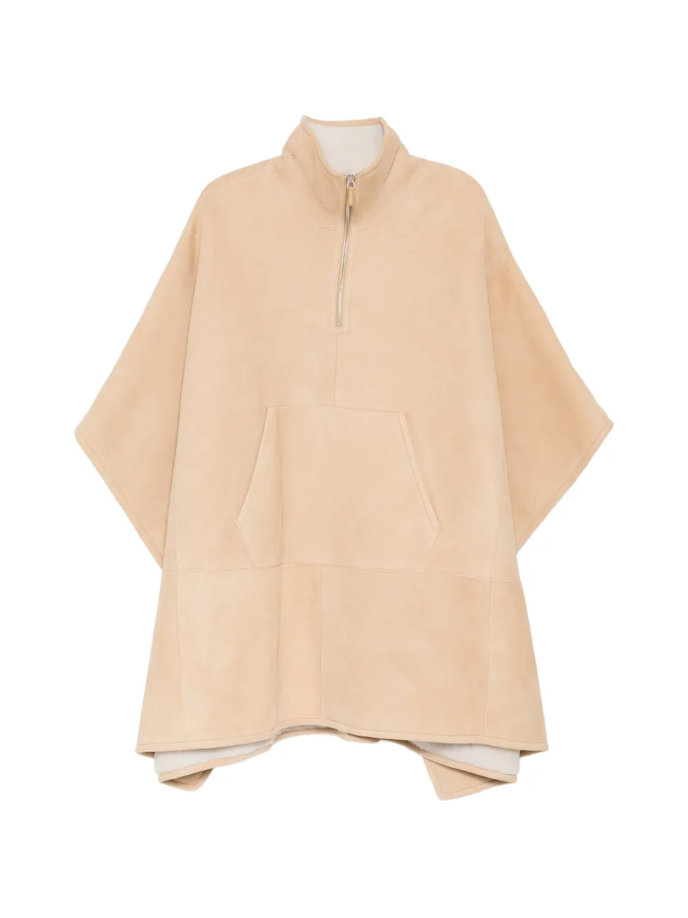 James Perse suede shearling poncho - Nude