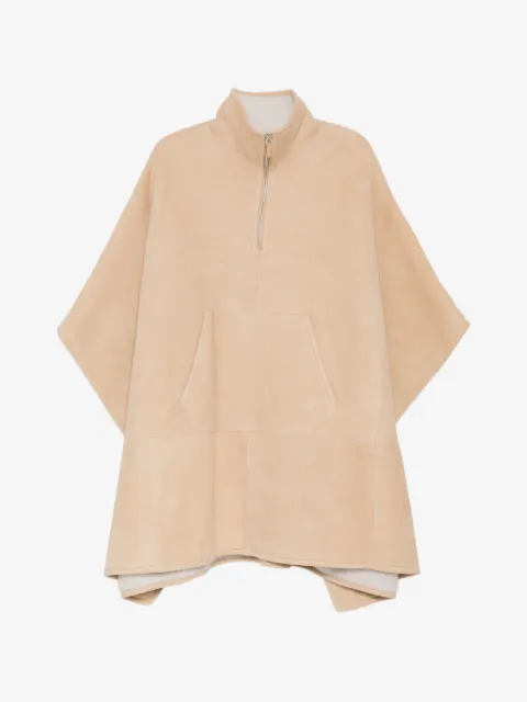 James Perse poncho de gamuza y lana