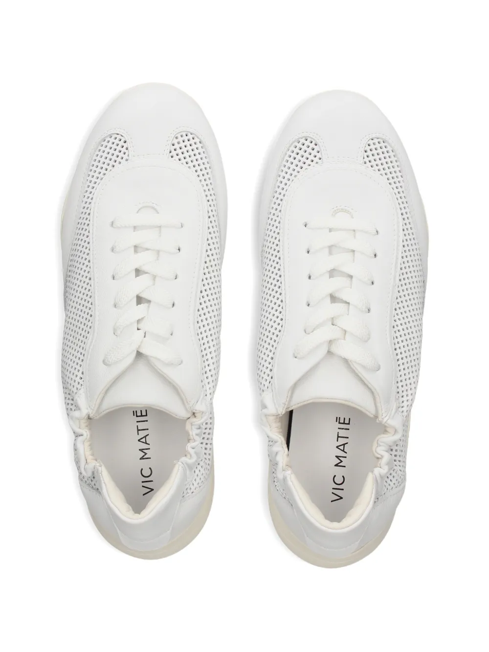 Vic Matie perforated elasticated-ankle sneakers Wit
