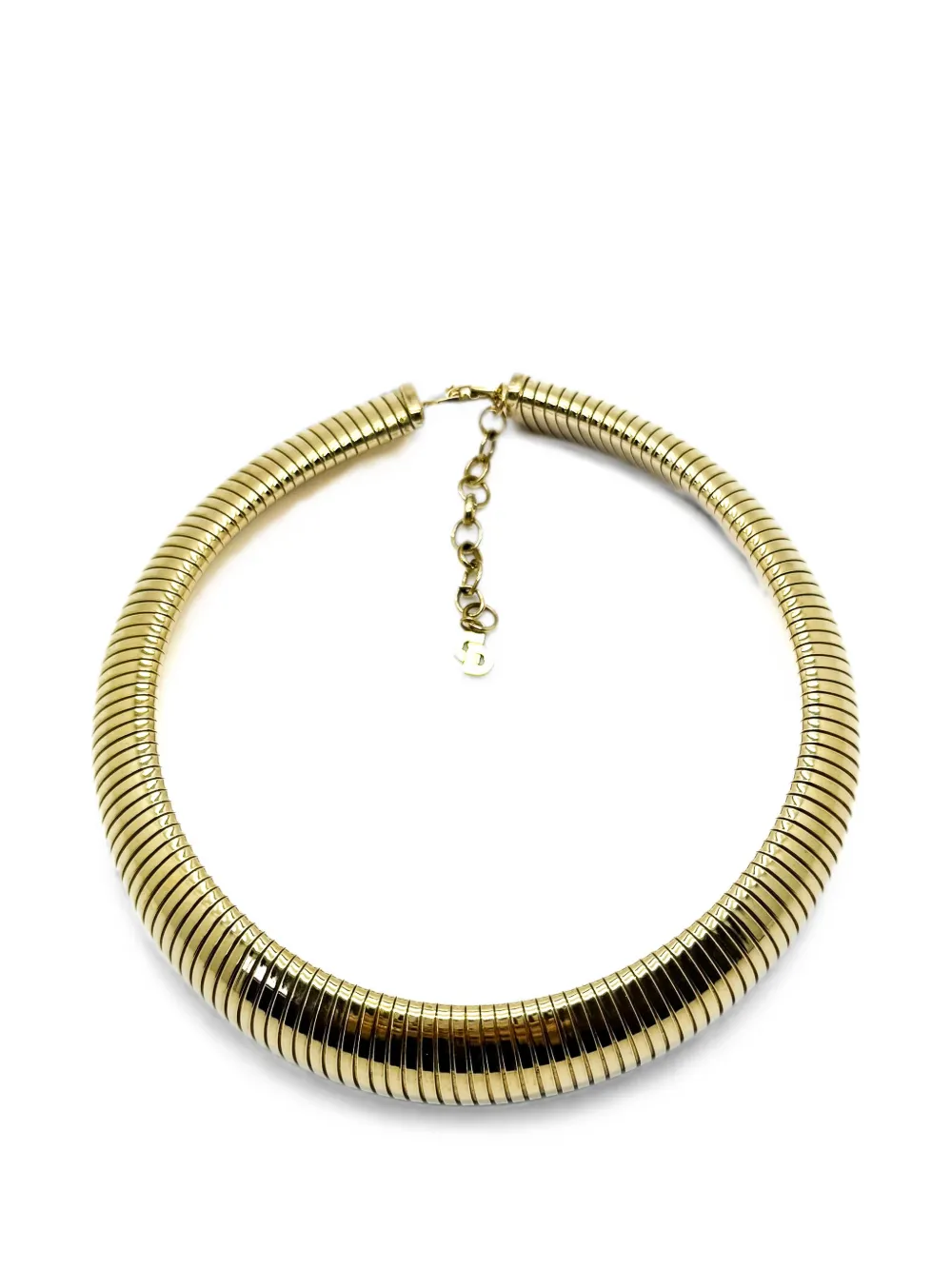 Christian Dior Pre-Owned 1980s Halskette mit Omega-Kragen - Gold