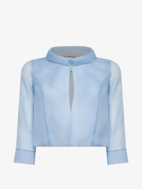 Blanca Vita funnel-neck cropped jacket