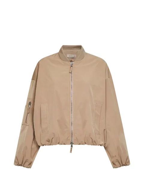 Blanca Vita ribbed-collar zip-up bomber jacket