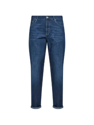 Brunello Cucinelli double-pleats five-pocket Trousers | Blue
